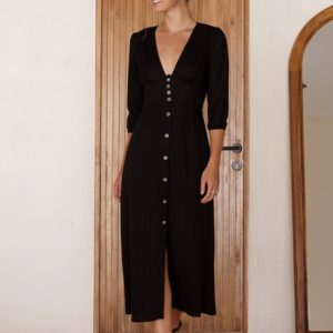 Sofia Whisper Light Button Front Midi Dress